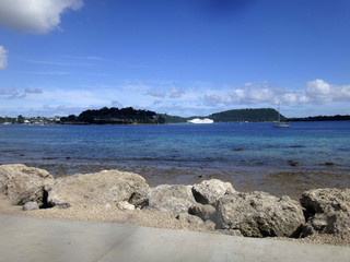 Scene of Port Vila Harbour, Efate, Vanuatu.