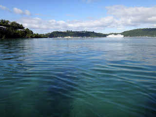 Scene of Port Vila Harbour, Efate, Vanuatu.