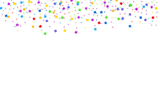 Bright colorful vector confetti background