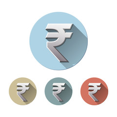 Rupee Currency Icon Isolated on white