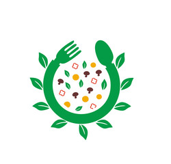restaurant organic fruit logo
