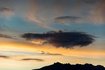 Fototapeta na wymiar Sonnenaufgang im Wallis - Schweiz