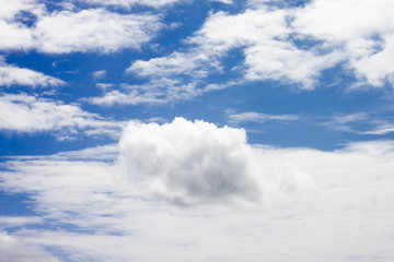 Nature bright light of white cloud on blue sky.