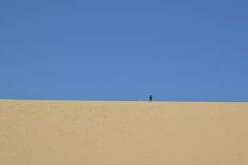 鳥取砂丘にたった一人