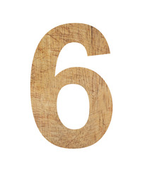 numbers wood design icon on white background