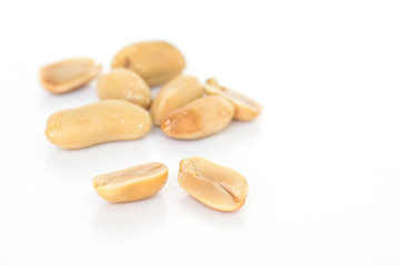 peanut pile on white background