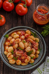 Gnocchi tomato sauce herbs