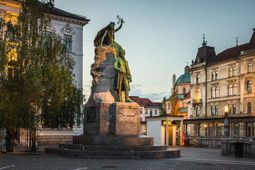 Preseren Monument in Ljubljana, Slovenia