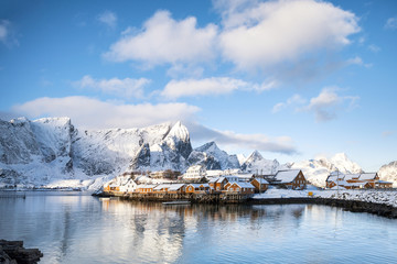The village of Sakrisoy on a bright winter's day