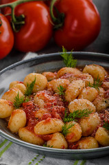 Gnocchi tomato sauce herbs