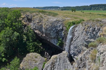 La cascade Déroc. Plateau de l'Aubrac, Lozère, France