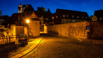 nächtliche Altstadt von Quedlinburg