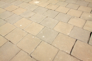 gray brick ground in the Old summer palace ruins park, Beijing, China
