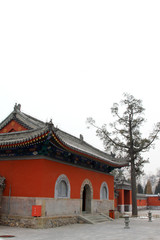 Fototapeta premium Zhengjue Temple architecture landscape in Old summer palace ruins park, Beijing, China