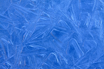 ice flower on the river in winter