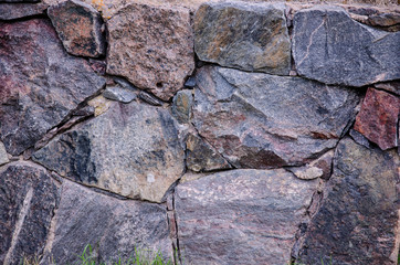 Texture of the masonry of the fortress wall