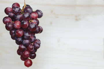 Bunch of red grapes.
