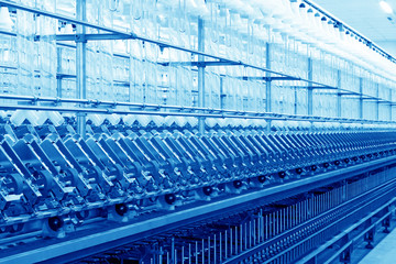 Obraz premium Spinning plant machinery and equipment