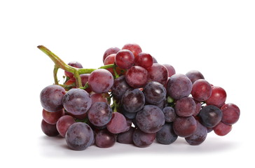 Cardinal grapes isolated on white background