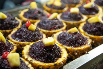 Delicious traditional fresh Chinese fruit cake