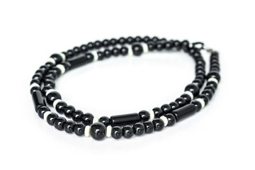 black and white beads hobby art abstract background