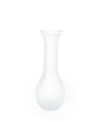 glass vase transparent on white background