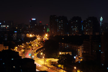 night, city, traffic, light，光绘，车流