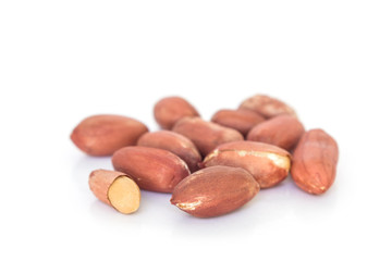 peanut in shell on white background