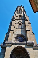 Kirchturm, Kathedrale, Fribourg, Schweiz