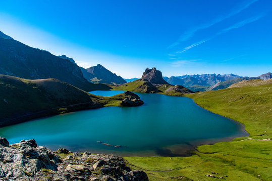 Lac du Roburent &agrave; la fronti&egrave;re italienne