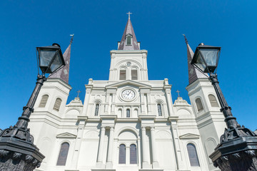 Obraz premium Saint Louis Cathedral and Jackson Square in New Orleans, Louisiana, United States