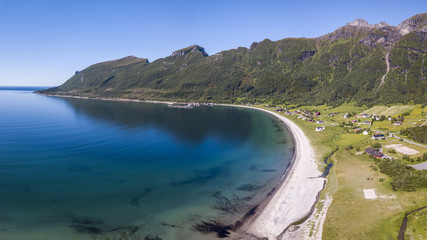 Aerial view of Storvika beach