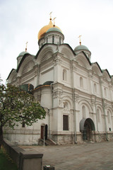Moscow Kremlin fortress and Kremlin Cathedral inside an autumn time