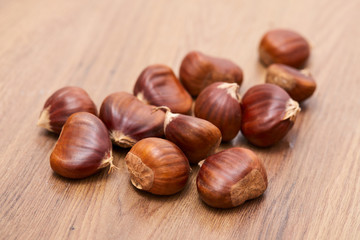 edible chestnut on the table