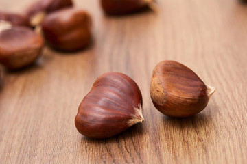 edible chestnut on the table