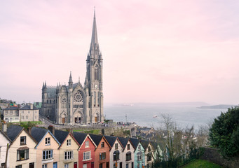St. Colman's Cathedral, Cork, Cobh at Sunset
