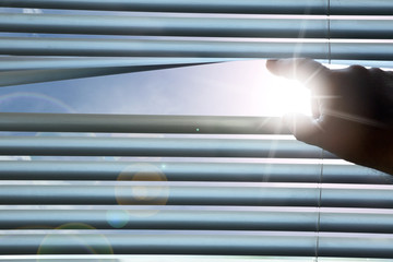 sunlight through the jalousie