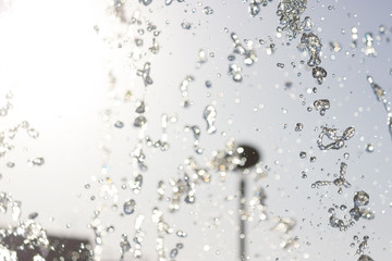 close up of water splashing