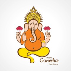 happy ganesh chaturthi festival background