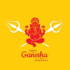 Fototapeta na wymiar happy ganesh chaturthi festival background