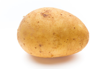 New potato isolated on the white background.