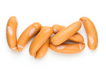 Pork sausage isolated on white background.