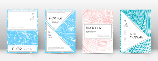 Cover page design template. Stylish brochure layout. Charming trendy abstract cover page. Pink and b