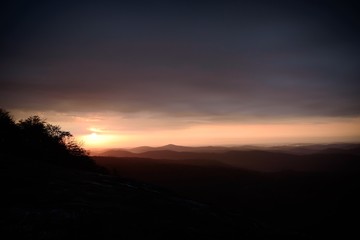 Fototapeta na wymiar Sunset on the Mountain