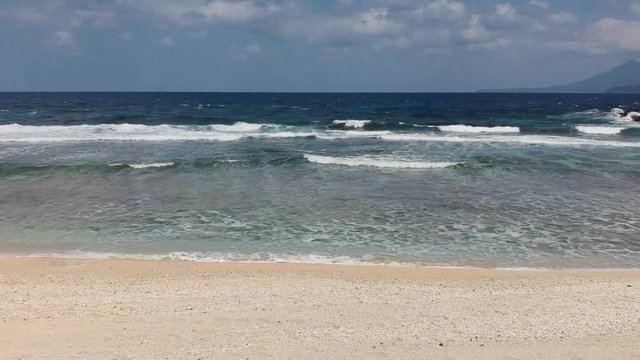 Water waves on beeach