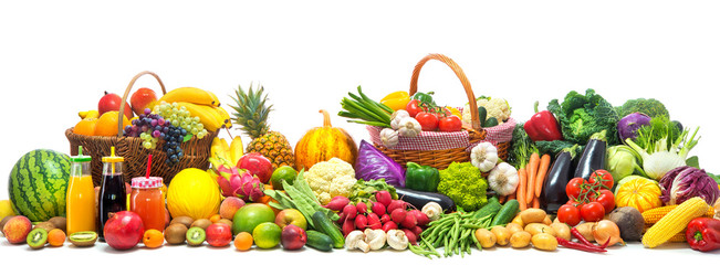 Vegetables and fruits background