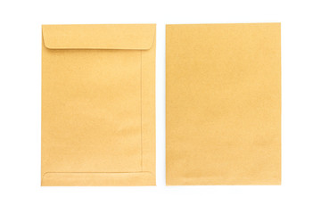 brown envelope letter on white background