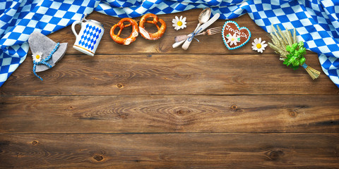 Rustic background for Oktoberfest - obrazy, fototapety, plakaty