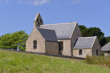 Fototapeta na wymiar Church of Pléhérel, a commune near of peninsula of Cap Fréhel in the Côtes-d'Armor department of Brittany in northwestern France