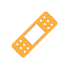 Adhesive bandage elastic medical plaster icon, isolated on white background, vector illustration.
